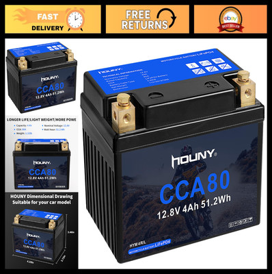 YTX4L-BS Lithium Motorcycle Battery 12V 4Ah 80CCA LiFePO4 Scooter Battery