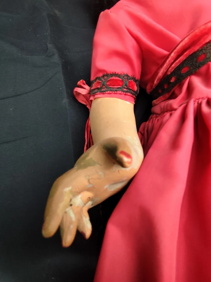 Bambola Celluloide Antica Cm 65 mecc aldo folli funzionante bambina spagnola - Immagine 4 di 4