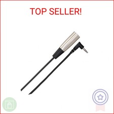 Hosa XVM-105M Right-angle 3.5 mm TRS to XLR3M Camcorder Microphone Cable, 5 Feet