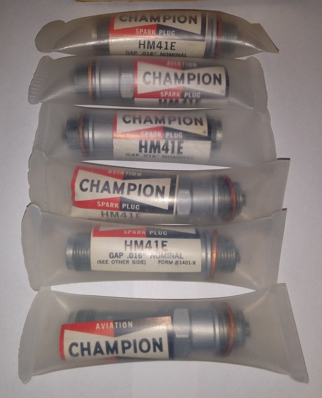 Champion HM41E Aviation Spark Plugs Lot of 6  NEW NOS GAP .016 FAST SHIP