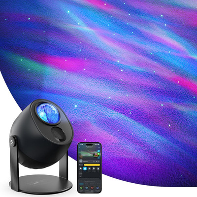 Star Light Projector with 3 Aurora Flowing Effects, Works with Matter, Alexa and