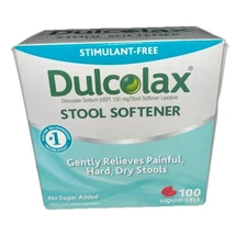 Dulcolax Stool Softener No Sugar Added. 100 Liquid Gels. Exp. 2026