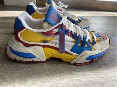 Size 45 DOLCE & GABBANA AIR MASTER SNEAKER YELLOW/BLUE/RED/WHITE