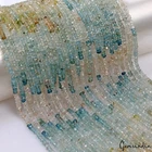 AAA Multi Aquamarine Rondelle Faceted 3mm Natural Gemstone Beads 13"/1 Strand