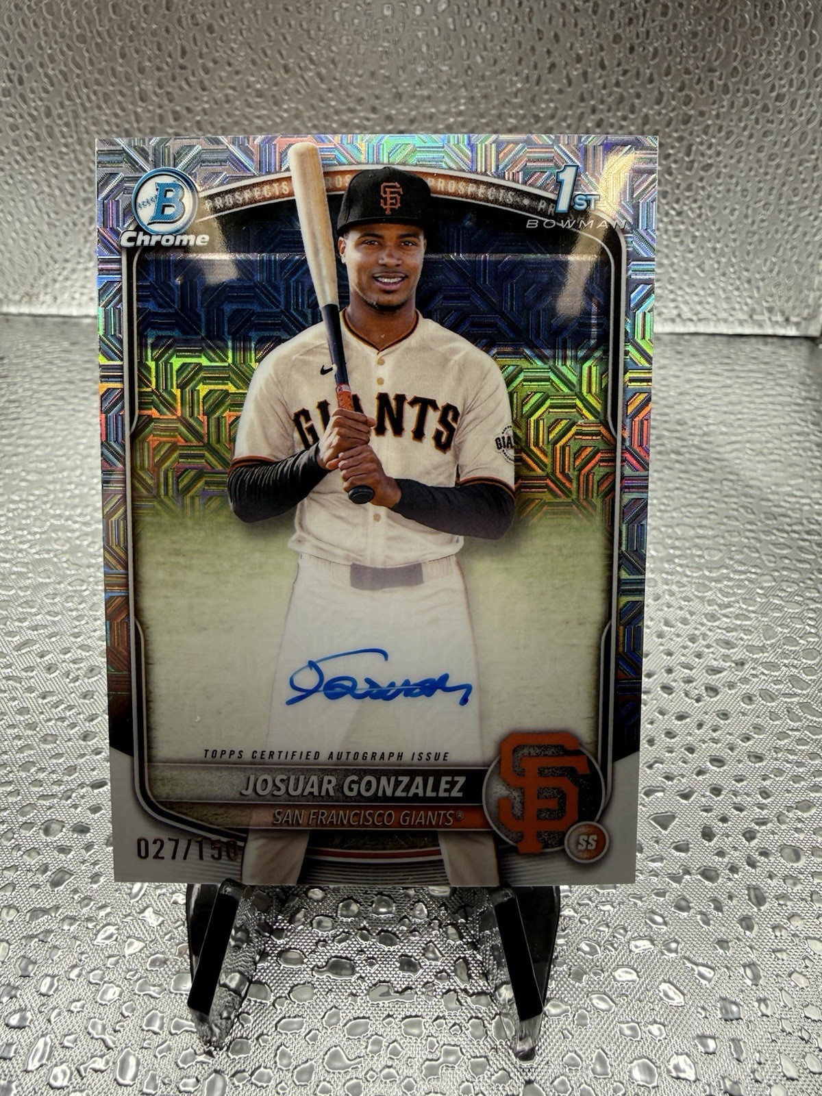 2025 Bowman Chrome Josuar Gonzalez 1st Bowman HTA Choice Auto /150 #CPA-JD