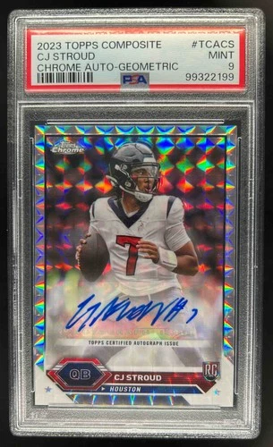 2023 Topps Composite CJ Stroud Chrome Auto RC Geometric #TCA-CS Texans PSA 9
