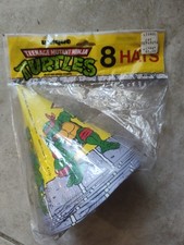 Vintage Teenage Mutant Ninja Turtles BIRTHDAY PARTY hats Made Taiwan