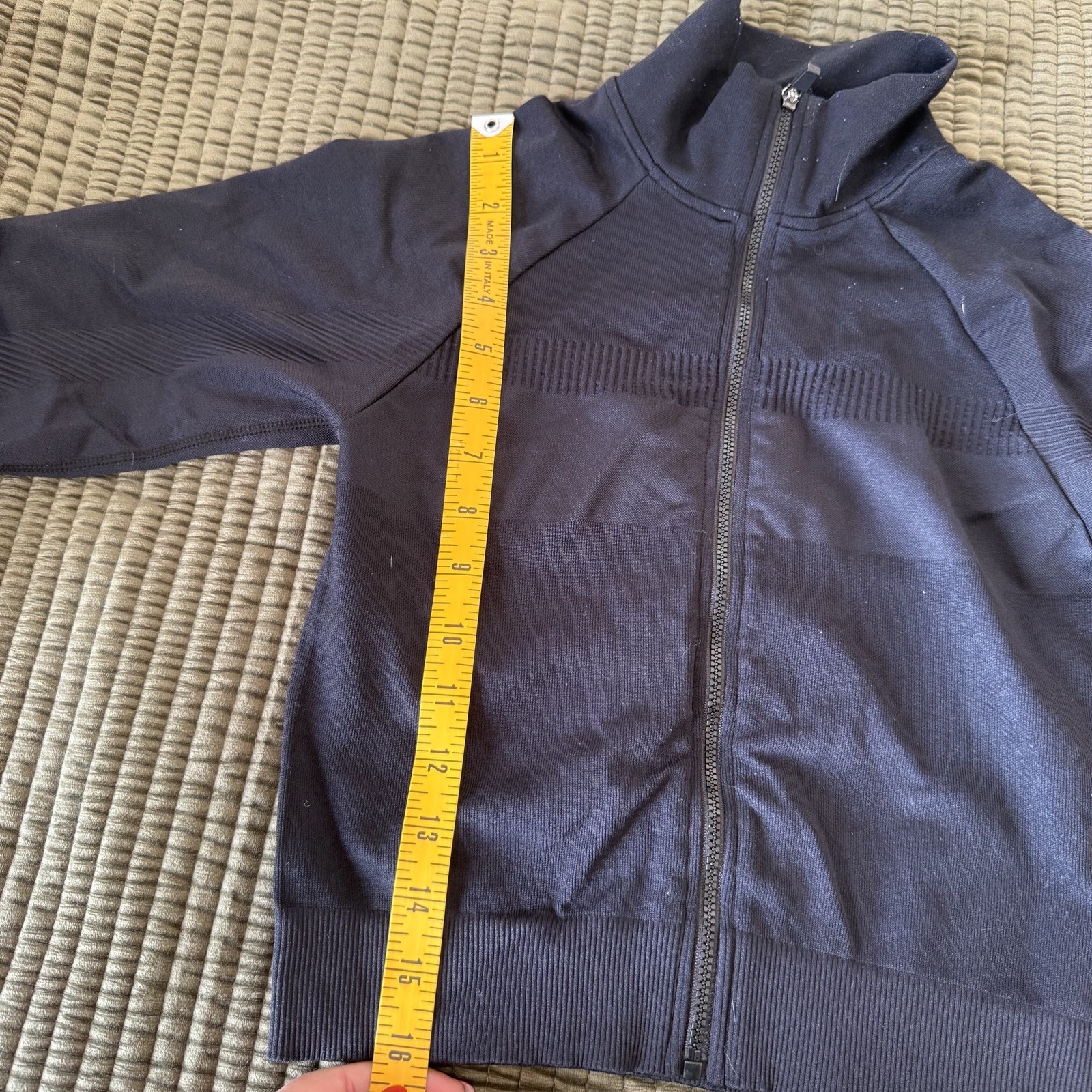 Fabletics  Cropped  Seamless Rib Jacket Zip Up Wo… - image 6