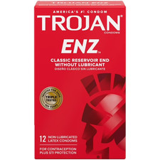 Trojan ENZ Non-Lubricated Condoms - 6 packs of 3 Condoms 18 Condoms Total