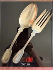 Antique Gotham Chantilly Sterling Silver Serving Fork And Spoon 138g Total
