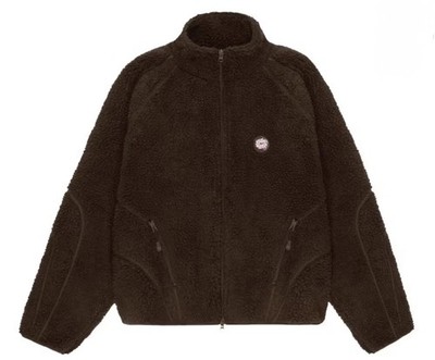 Broken Planet Polar Fleece Size Medium Mocha Brown Zip Up Sweater NEW!