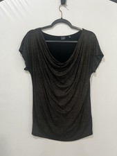 Saks Fifth Avenue Womens Small Black Gold Y2K...