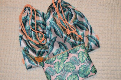 2 Drawstring Hotel Paradise Bags & 1 Zippered Hotel Paradise Bag August 2022 NEW