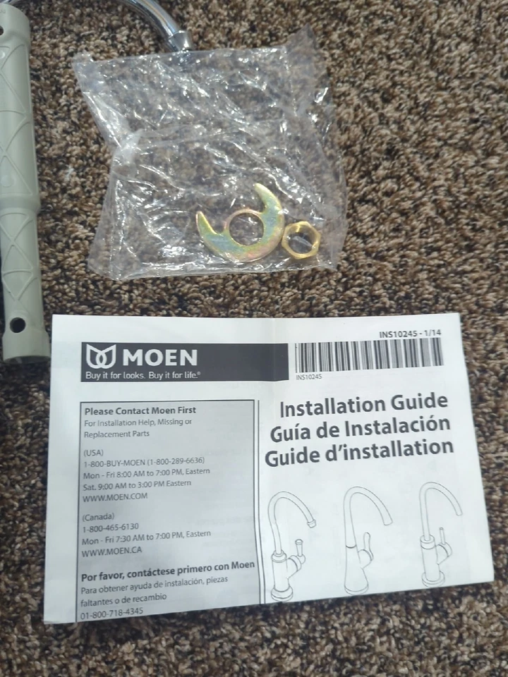 Moen S5510 Chrome Sip Traditional Cold Water Kitchen Beverage Faucet OPEN BOX - Image 3 of 4