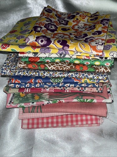 19 Vintage Fabrics 30s 40s Designs Lot Feed Sack Quilting 12.2 oz.