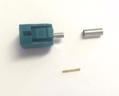 10pc FAKRA SMB Female Jack Water Blue Code Z Auto RF Coax Connector RG174 LMR100 - Picture 2 of 4