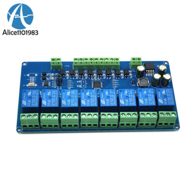 7-30V 8 Channel Modbus Relay Module RS485 TTL UART Multifunction Control Switch