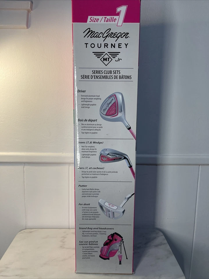 New Youth MacGregor Tourney MT Jr. Size 1 Club Golf Set & Bag Left Handed - Image 3 of 4