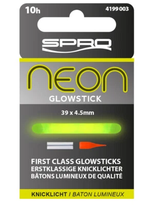 Spro Neon Glow Stick Green 39x4,5mm Knicklicht Grün mit 2 Adaptern Pose NEW OVP