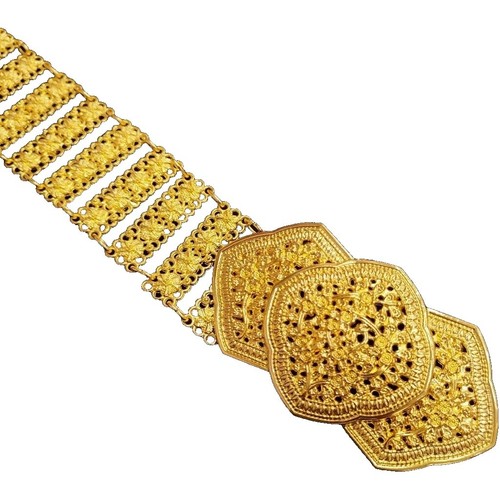 00s Vintage Gold Sand Dollar Medallion Belt | eBay display picture 2