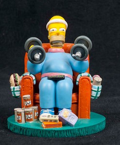 Simpsons Misadventures Homer Mr Fitness Workout Hamilton Collection Sculpture Ebay