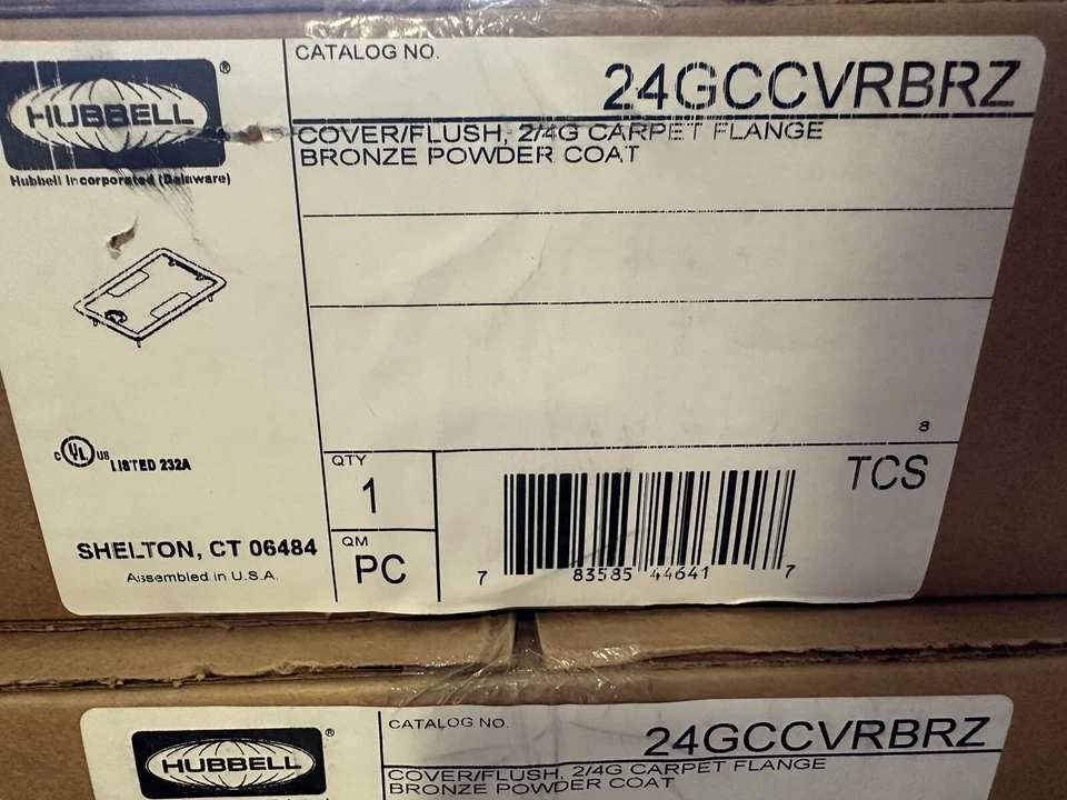 ⚡️Brida de cubierta de alfombra Hubbell 24GCCVRBRZ 2/4G bronce empotrado Foto 2 de 2