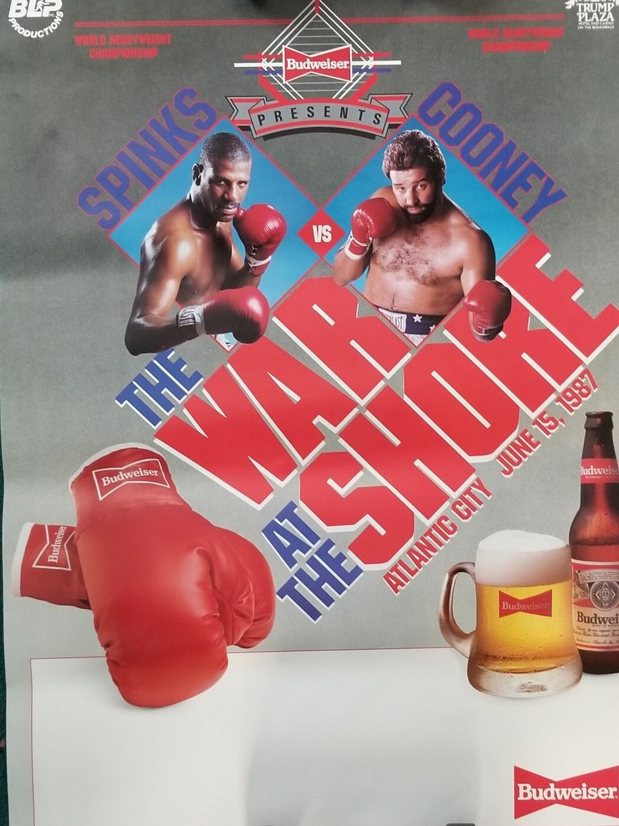 Michael Spinks vs Gerry Cooney Budweiser fight poster War at the