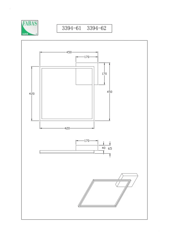 FABAS LUCE LED Deckenleuchte Lampe Bard 3394-61-225 gold edelmatt dimmbar NA - Bild 3 von 4