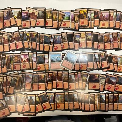 MTG Magic The Gathering 158 Red Mana Basic Mountain Land Lot  GnuTradingCards | eBay
