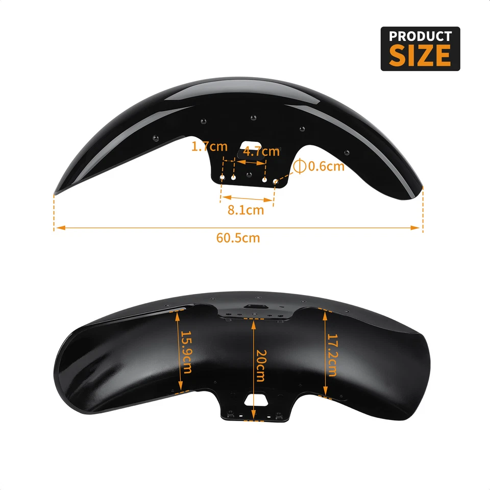 19inch Front Fender For Harley Electra Street Road Glide Road King 2014-2024 Foto 3 de 4