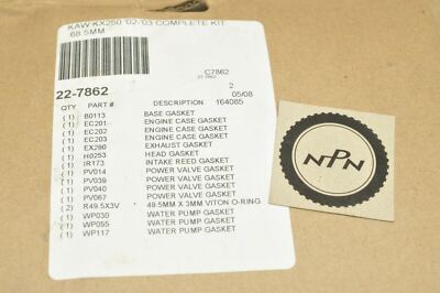 Kawasaki Complete Gasket Kit KX250 2002-03 Cometic 68.5mm Bore NOS