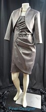 R M Richards MOB Formal knee gown Dress bolero Jacket stretch suit Size 10P NEW