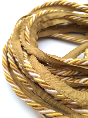 11 Yards Gold Upholstery Fabric Trim 1/2" Wide - Sewing Upholster Crafting - Picture 5 of 7