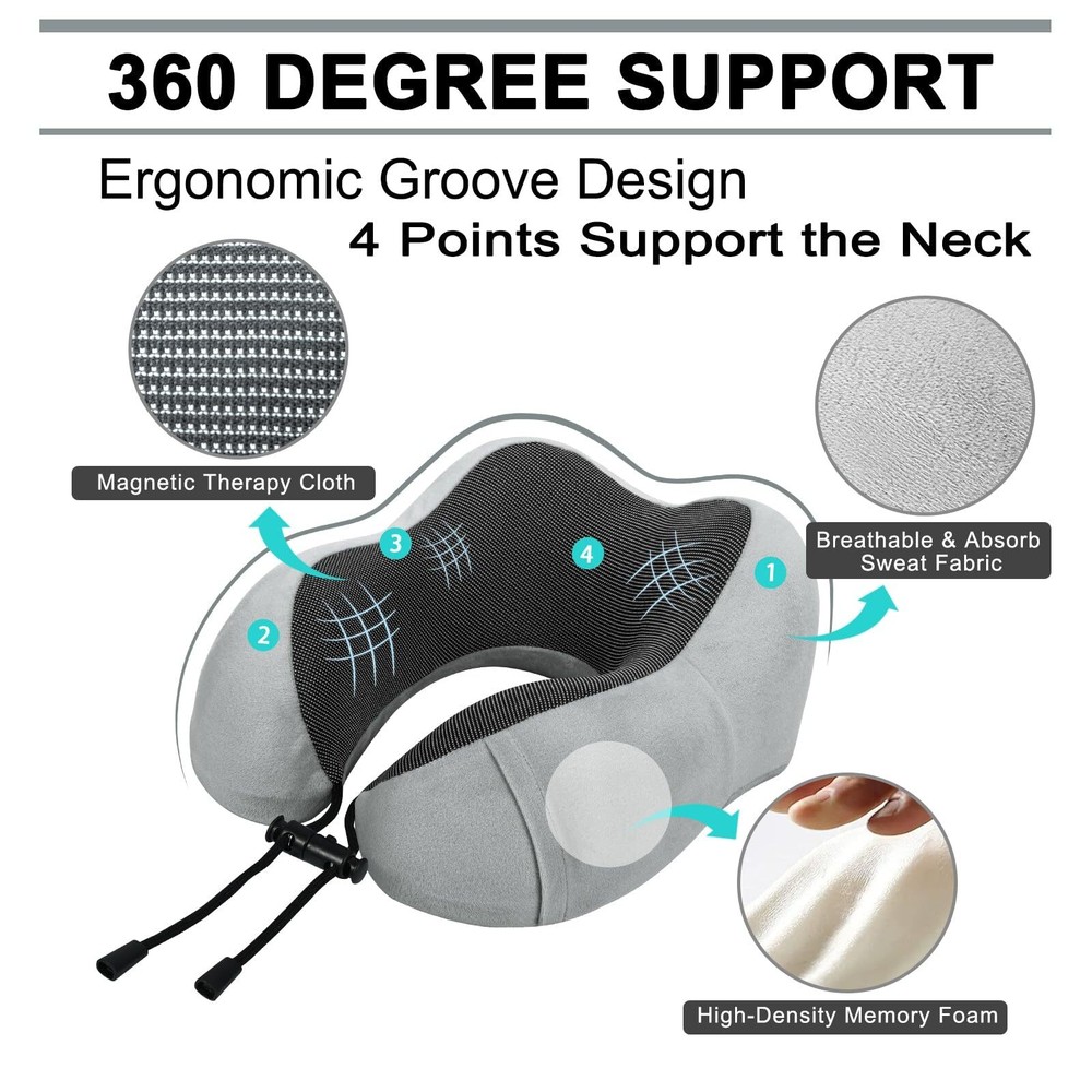 Memory Foam Travel Pillow and Blanket Set for Airplane Comfort Memory Foam Travel Pillow and Blanket Set for Airplane Comfort