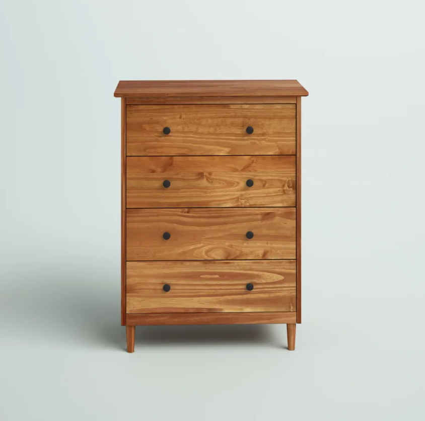 The 4 Drawer Caramel Dresser Chest Counds Out Your Bedroom eBay
