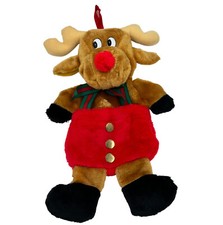Christmas Red-Nosed Reindeer Vintage Plush Stocking Santas Best Holiday
