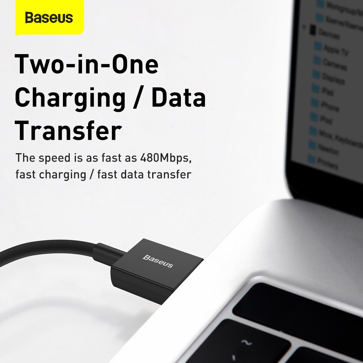 Baseus USB to Lightning Cable Fast Charge MFi Certified 2M Durable 2.4A — image 3