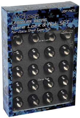 KYO-EI PARTS LOCK & NUT SET 20PCS REDEYURA RACING SHELL TYPE NUT