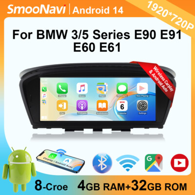 8.9'' Android Auto Carplay GPS Navi 8-Kern Für BMW 3/5 Series E90 E91 E60 E61 CCC