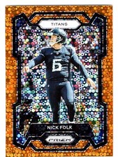 2023 Prizm Football Nick Folk Orange Disco Prizm #208