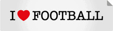 I Love Football Car Bumper Sticker Decal