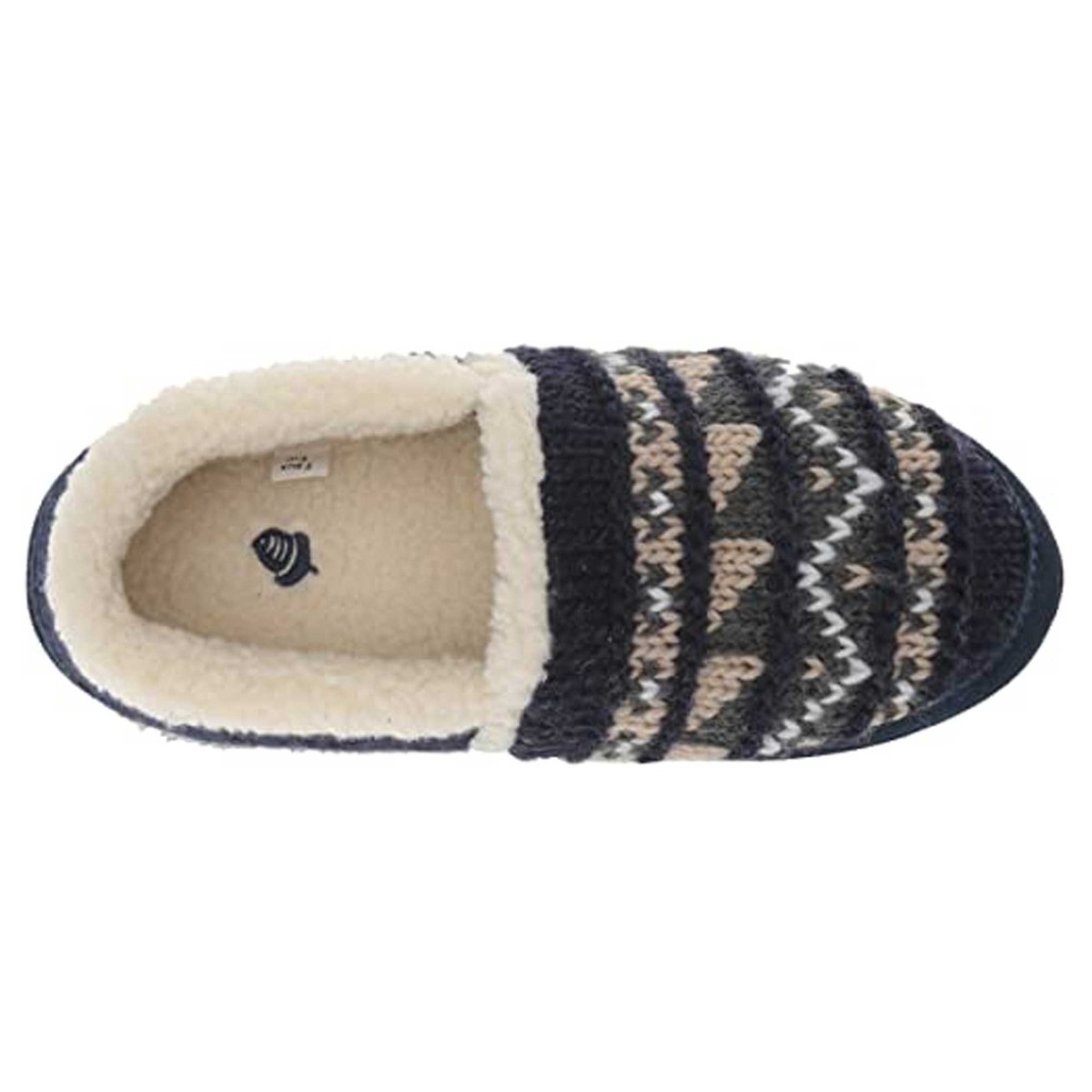 Acorn Women's Moc Slippers Knit Uppers Cozy, Nordic Blue, Medium