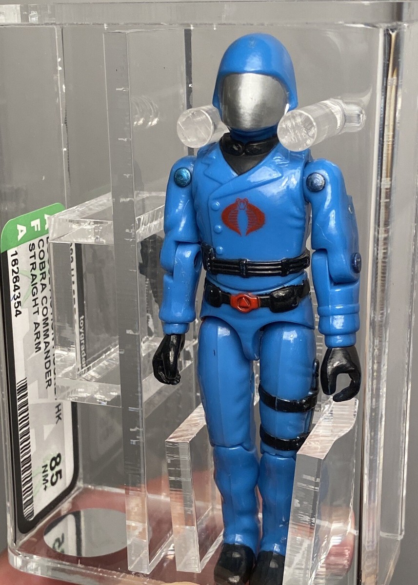 AFA 85 Loose G I JOE 1982 Cobra Commander Straight Arm HK Case