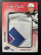 24-25 Premier Hockey Premier Mega Patch Commemorative Logo Brock Faber #/4