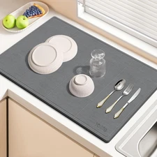 Yolife Extra Large Stone Drying Mat for Kitchen Counter, 23.7" x 15.4" Kitche...