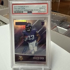2017 Panini Rookies & Stars - Dalvin Cook #291 Purple (RC) 10/25  PSA 10 