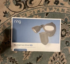 Ring Floodlight Cam Wired Pro 3D motion Bird's Eye View color night vision black