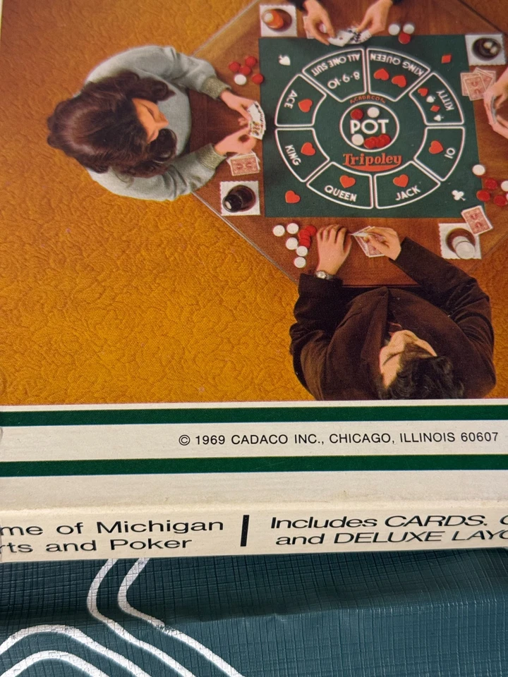Tripoley Card Game Crown Edition #225 Michigan Rummy Hearts, Poker Vintage 1969  - Image 4 of 4