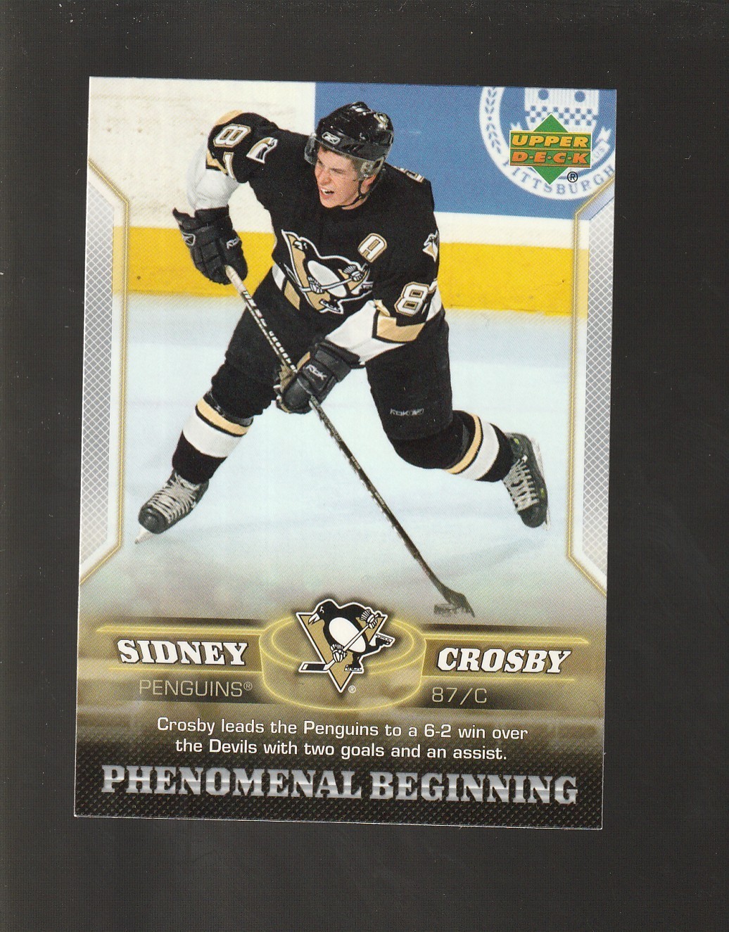 2005-06 UPPER DECK PHENOMENAL BEGINNING SIDNEY CROSBY # 16