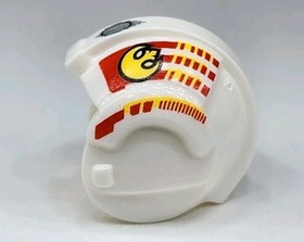 NEW LEGO&reg; Minifigure Helmet White Part Rebel Pilot 9493 Porkins
